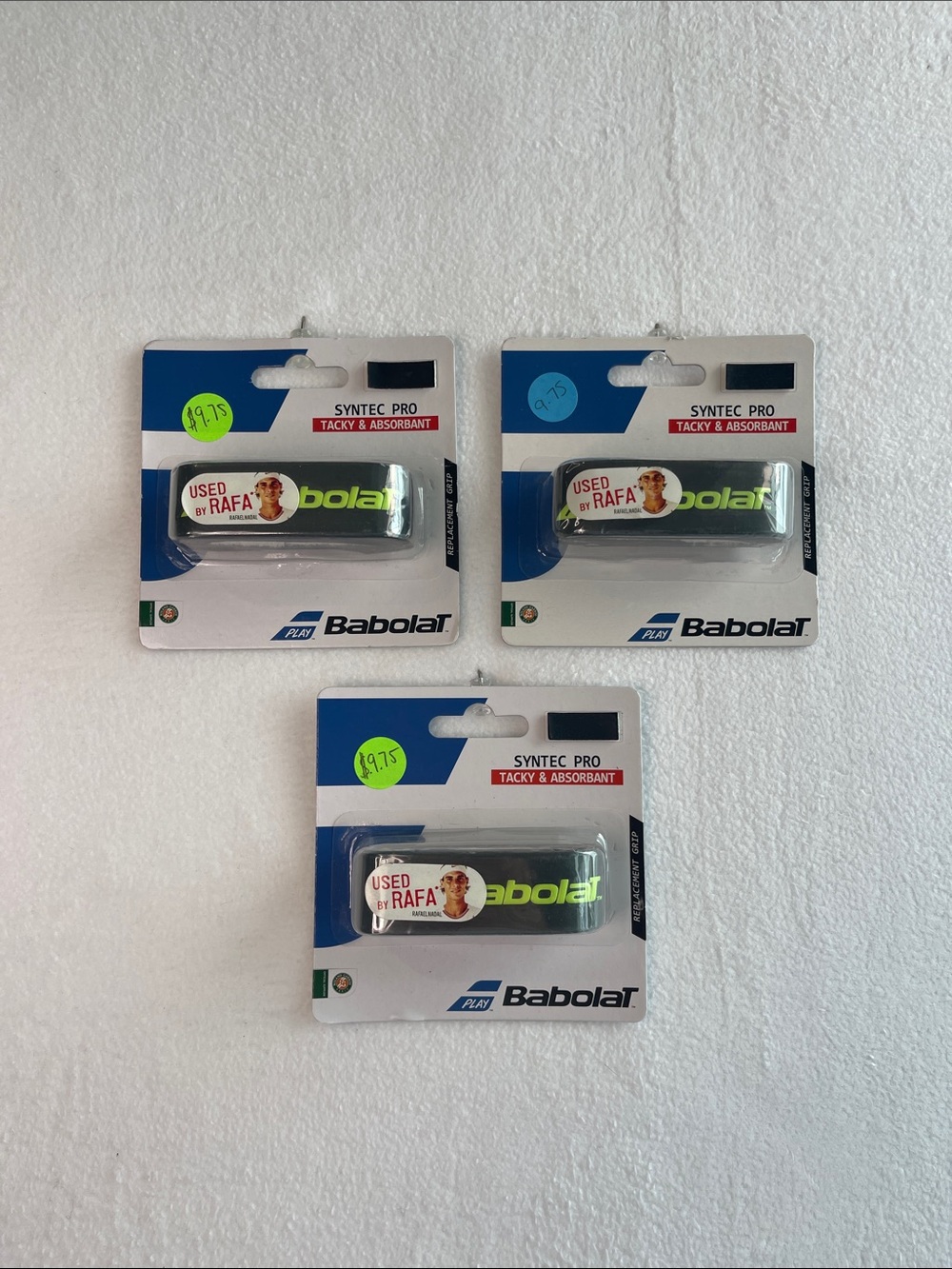 Babolat Syntec Pro Replacement Grip Used By RAFA Nadal Tennis Racquet 3 Pack